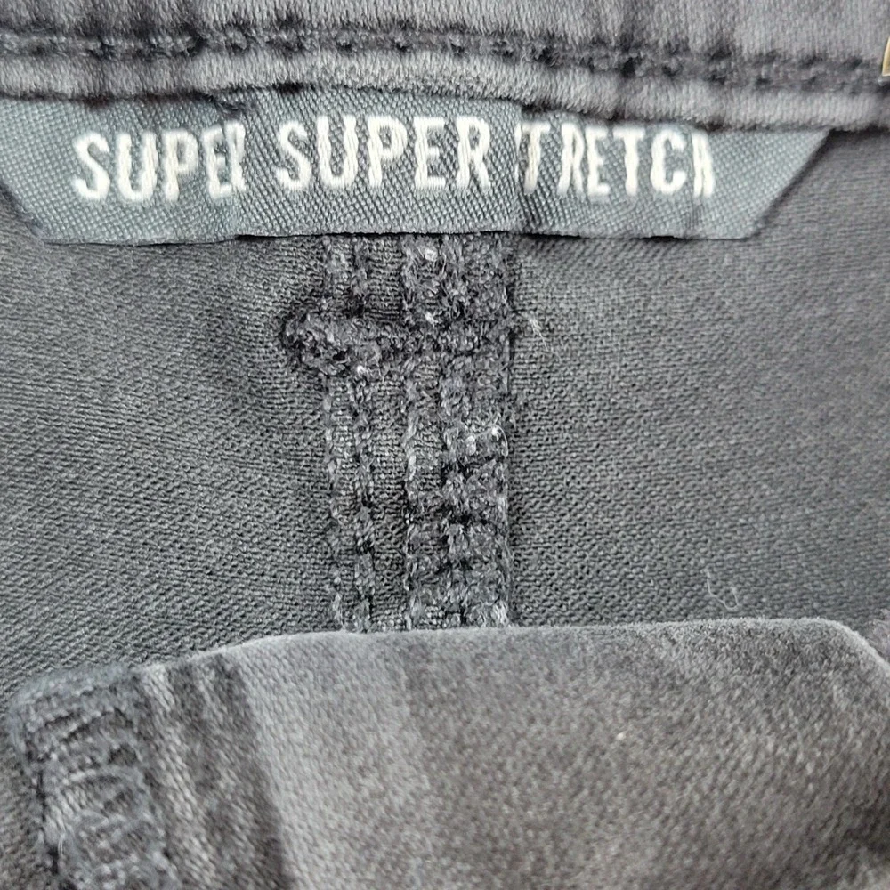 American Eagle Hi-Rise Shortie Women 2 Black Excellent Super Super Stretch Denim